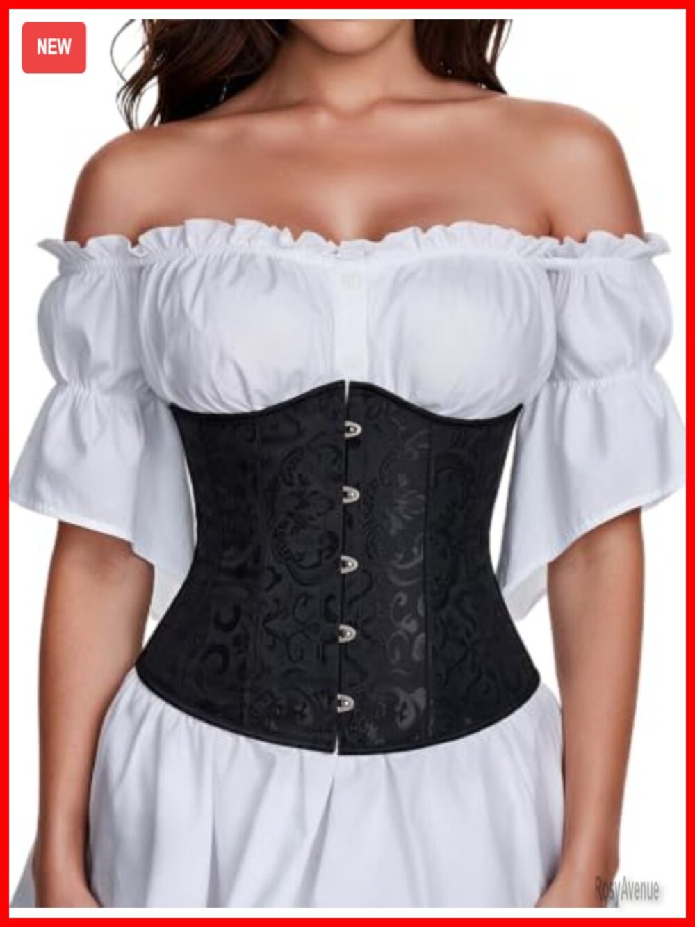 Underbust Corset Top Steel Bones Lace Up Renaissance Costume